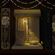 0002.png Baby Harry Potter Doorstep Privet Drive Book Nook STL - Shelf Insert 3D Print Model