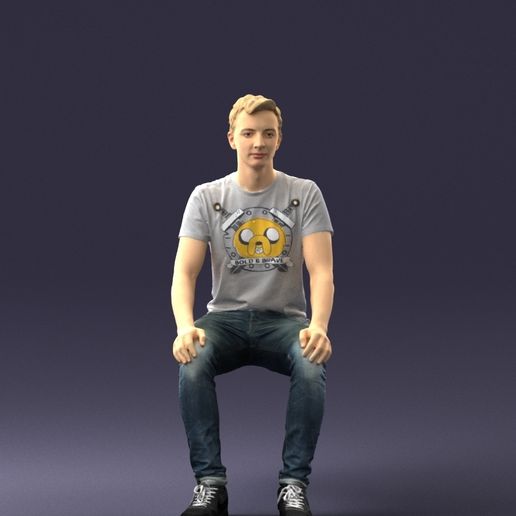 000396 Seated Young Man