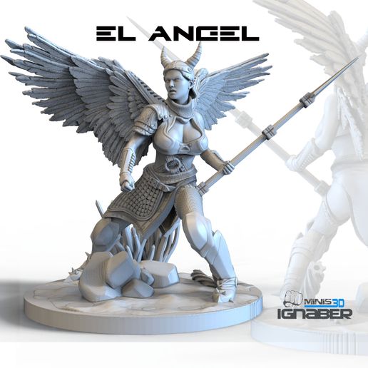 el-angel.jpg Descargar archivo STL GUERRERA WARHAMMER Y RAID SAW STL • Diseño para la impresora 3D, RECURSOSZBRUSH