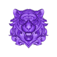 angry lion face0.55 mm fix.stl 🐯 🔱 THE UNTAMED POWER: ROARING TIGER RELIEF 🔱 🐯