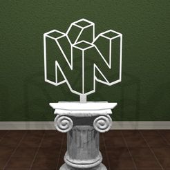 N64-Outlined-Logo.jpg STL-Datei Nintendo 64 Outlined Sign! herunterladen • 3D-Drucker-Vorlage, 3Dpicks