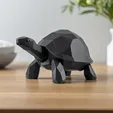 low-poly-turtle-2.webp Geometric Tortoise Sculpture – Modern Polygonal Design