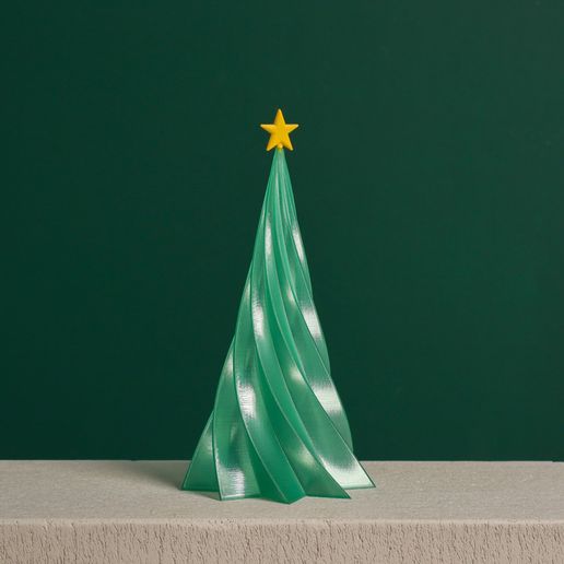 Spiraled Christmas Tree, Vase Mode, Christmas Decor by Slimprint