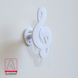 audakter SUPPORTO PER CUFFIE - CHIAVE DI VIOLINO - MUSICA - STAFFA A MURO