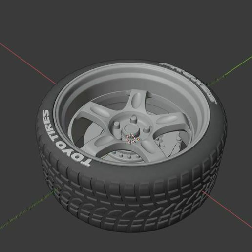 E1.JPG STL file V21C Style wheel set for diecast and RC model 1/64 1/43 1/24 1/18 1/10....・3D printing template to download, BlackBox