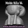molde-niña-v4-5.jpg Girl Flowerpot Mold V4