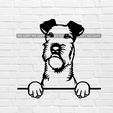 murbrique.jpg wall decoration Irish Terrier dog