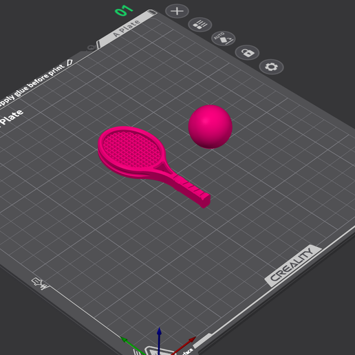 🎾 Tennis racket with ball・Free STL File for 3D printing・Cults