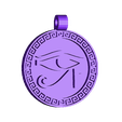 Medaillon oeil.stl Medalhão egípcio olho de Hórus