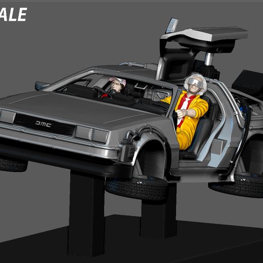 MARTY MCFLY DOC EMIT BROWN BACK TO THE FUTURE 2 FIGURINE MINIATURE 1:24 3d print 3D model