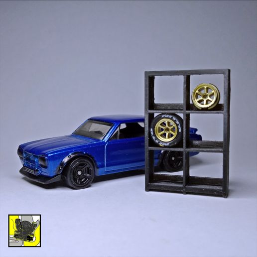 Rack For Tires Diorama Ver.2 1/64 Scale 3D model