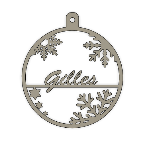 Christmas ball 2D Gilles 3D model