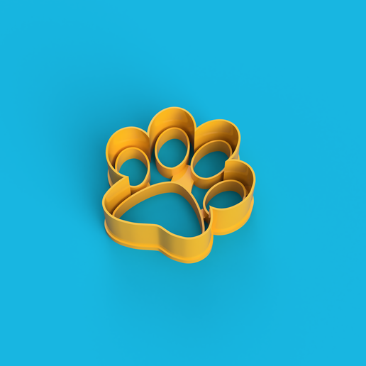 Dog Footprint, Cutter + Marker. 3D model