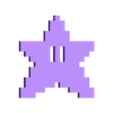 MarioStar_v2.stl Pixel Star from Mario Bros games.