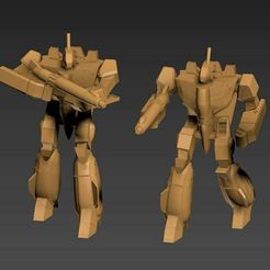 VF1A-Pack-B1.jpg Archivo 3D 1/285 RRT VF-1A Batttroid Battloid - Proyecto Echelon (Pack B)・Diseño de impresora 3D para descargar