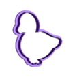Contorno.stl Duck 80mm cookie cutter