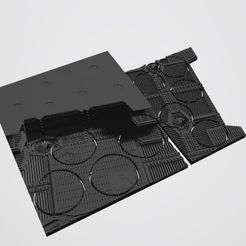 Annotation 2020-08-26 2025591.jpg STL file 40K INDUSTRIAL BASES - TABLEWAR MAGNETIC TRAY INSERT WITH BASES (5 X 32MM and 4 x 40mm RIGHT TRAY)・3D printable model to download