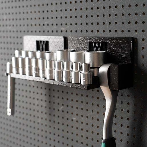 Free STL file Tool Holder for Socket Wrench Set 20pcs 1/2" with