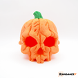 2.png 3D file Pumpkin Skull 2.0 - Tea Light Version・Model to download and 3D print