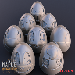 Easter-Eggs-Group1.png STL file Pokemon Easter Egg - Bundle・3D printer model to download