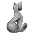Decorative-Cat-Statue-3D-Print-Model-05.jpg Dekorative Katze Statue 3D-Druck Modell
