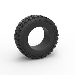 1.jpg 3D file Diecast offroad tire 110 Scale 1:25・3D printing design to download