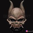 21.JPG Oni Skull Mask - Hannya Mask-Devil Mask For cosplay 3D print model