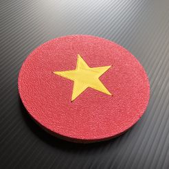 IMG_9696.jpg Fichier STL gratuit Vietnam - Dessous de verre à drapeau・Objet pour imprimante 3D à télécharger
