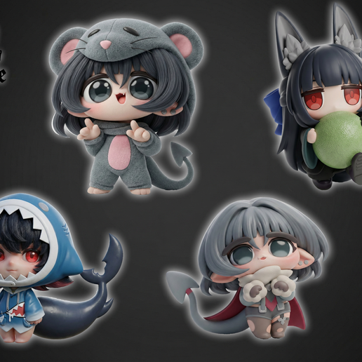Chibiです。 💤 ZZZ - CHIBI - pacote・Arquivo STL para Impressão 3D・Cults