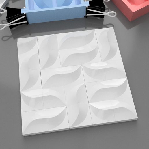 v25.1.jpg Mold for seamless tile pattern consisting of repeating wave patterns.