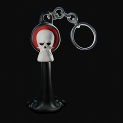 purohueso5.jpg Fichier STL Porte-clés Billy and Mandy Pure Bone avec deux visages différents・Design imprimable en 3D à télécharger