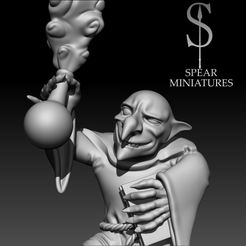 SPEAR MINIATURES Free STL file Goblin Wizard・3D print model to download