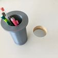 IMG_4456.jpg Pot a crayons pour rond de bureau - pencil holder for desktop hole