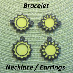 IMG_7541.jpg Archivo STL 4 Sun Collares, Pulseras, Pendientes, Joyas・Plan de impresión en 3D para descargar