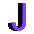J.STL Arial font - all CAPS - A through Z