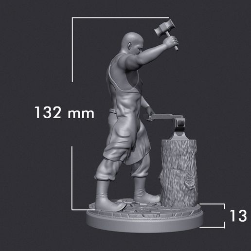 🔨 Medieval Blacksmith 3D print model・ 3D File for 3D printing・Cults