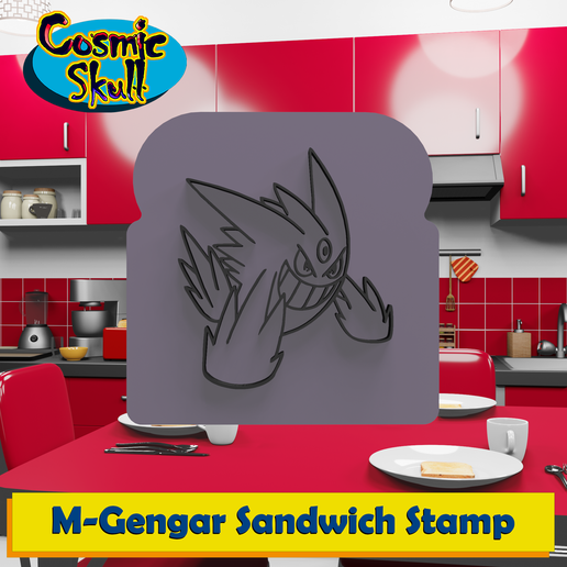 Mega-Gengar Sandwich Stamp 3D model