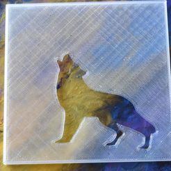 KAT_4847.jpg Fichier STL Pochoir aérographe Loup Hurlant・Modèle à imprimer en 3D à télécharger