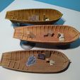 Hulls1.jpg 3D file Wooden Sailing Ship (Alabaster) 28mm Tabletop Gaming Terrain・3D print design to download