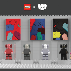 1.png 3D-Datei KAWS X LEGO (LEGO SET) (BAUBARER DRUCK)・Modell zum Herunterladen und 3D-Drucken, GloboStark