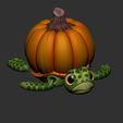 3.jpg Print In Place Cute Flexi Pumpkin Turtle