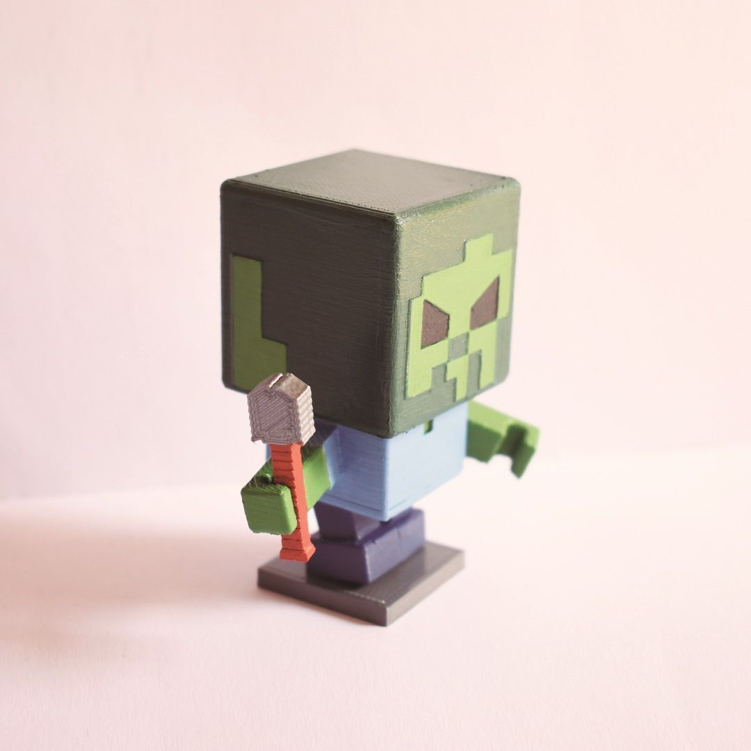 STL file Minecraft Zombie・3D print object to download・Cults