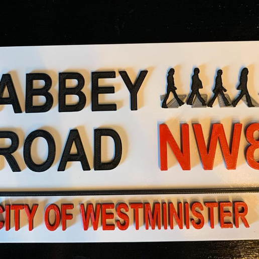 🎁 The Beatles Abbey Road Sign・ STL File for 3D printing・Cults