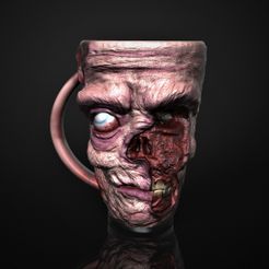 Taza.jpg 3D file Zombie Mug - Zombie Mug・Model to download and 3D print