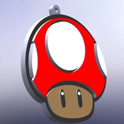 2.jpg Mario Bros Mushroom + Key ring