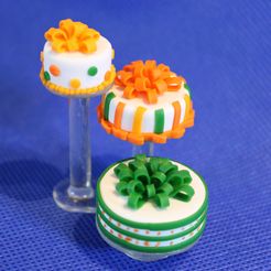 IMG_8225.JPG Free STL file 1:12 Miniature Wedding Cake stand・Object to download and to 3D print