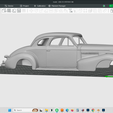 Screenshot-57306.png 1939 Cadillac Series 61 Coupe 1/24 scale car model hollow body shell, scalable as needed, 3d print in resin or fdm, stl file