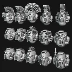All.jpg STL file Greek Errant Helmets・3D print model to download