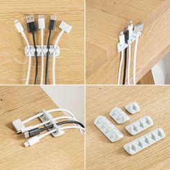 91rKoXJ8DYL._SL1500_.jpg Desktop Cable Organizer Versatile Cord Holders Wire Clips and Cable Holder Cord Organizer for Desk Table Accessories Office Spaces