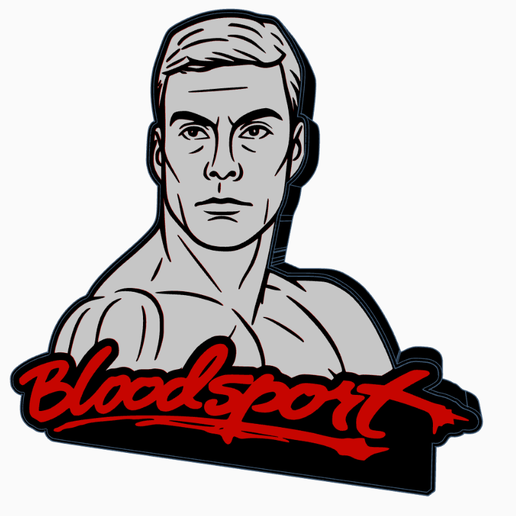 BLOODSPORT JCVD V2 Lightbox by MANIACMANCAVE3D 3D model